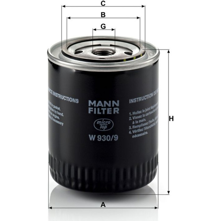 Mann & Hummel Ölfilter LKW W 930/9