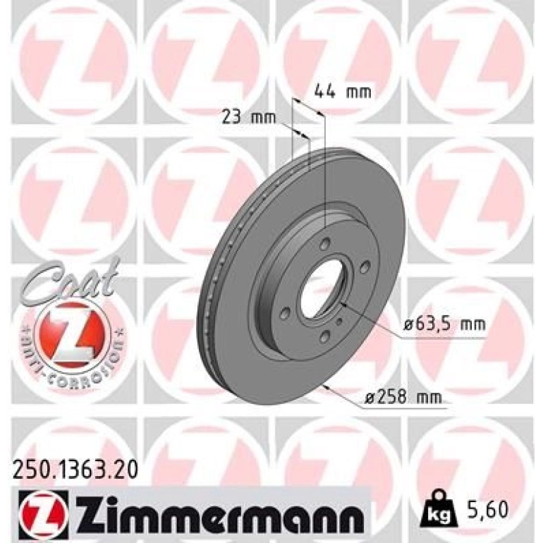 ZIMMERMANN Bremsscheibe 250.1363.20