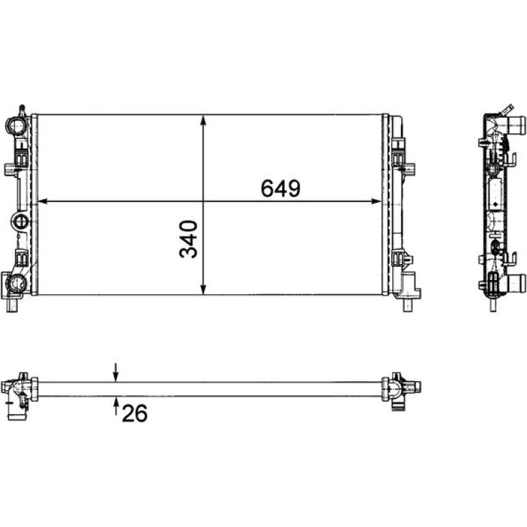 Kühler, Motorkühlung CR 1096 000P Kühler, Motorkühlung CR 1096 000P
