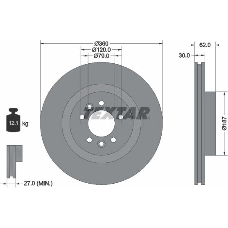 Bremsscheibe Land Rover P. Range Rover 3.0-5.0 4X4 13 92283205 Bremsscheibe Land Rover P. Range Rover 3.0-5.0 4X4 13 92283205