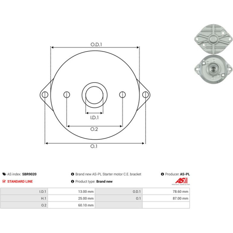 Antriebslager, Anlasser SBR9020 Antriebslager, Anlasser SBR9020