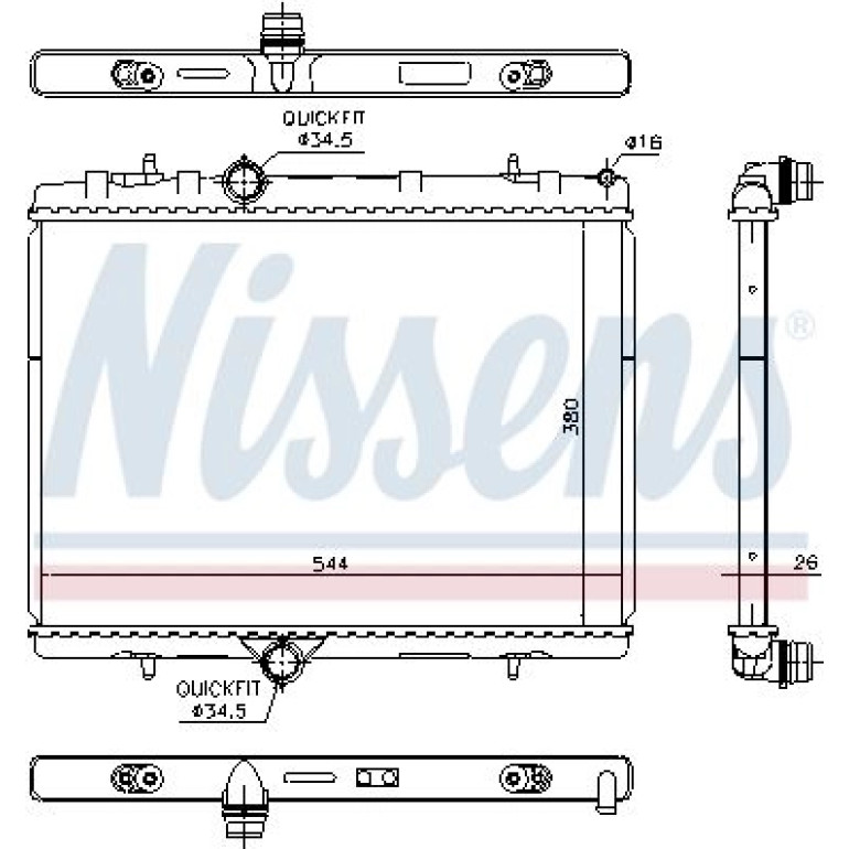 Wasserkühler PKW 636029 Wasserkühler PKW 636029
