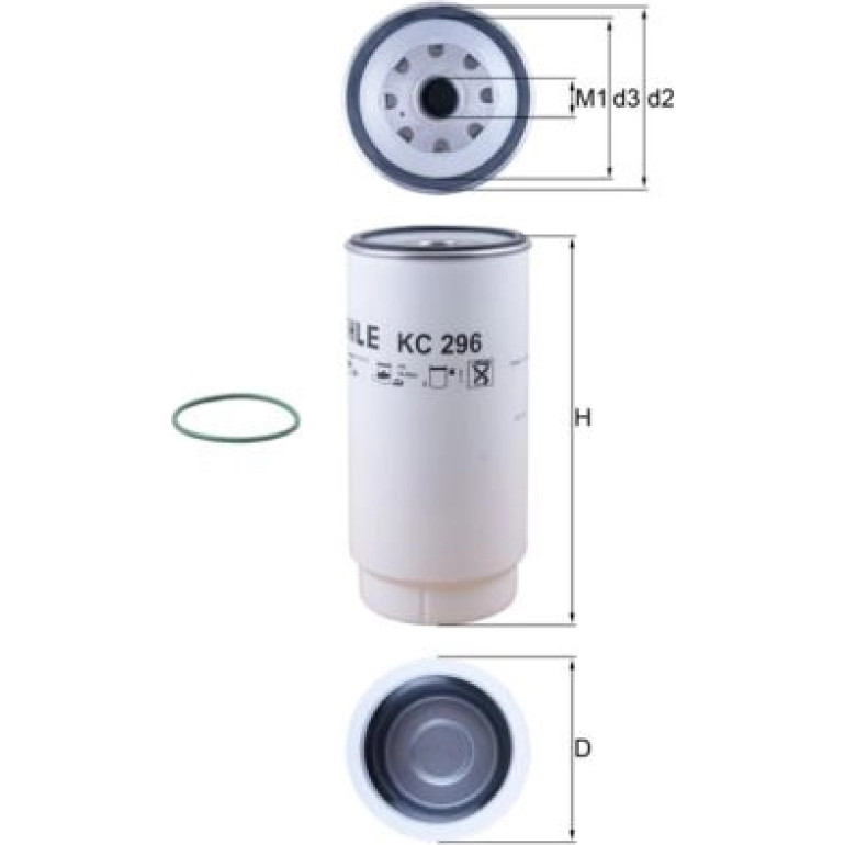 MAHLE Kraftstofffilter KC 296D MAHLE Kraftstofffilter KC 296D