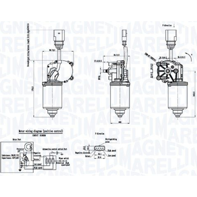 MAGNETI MARELLI Wischermotor 064053012010 MAGNETI MARELLI Wischermotor 064053012010