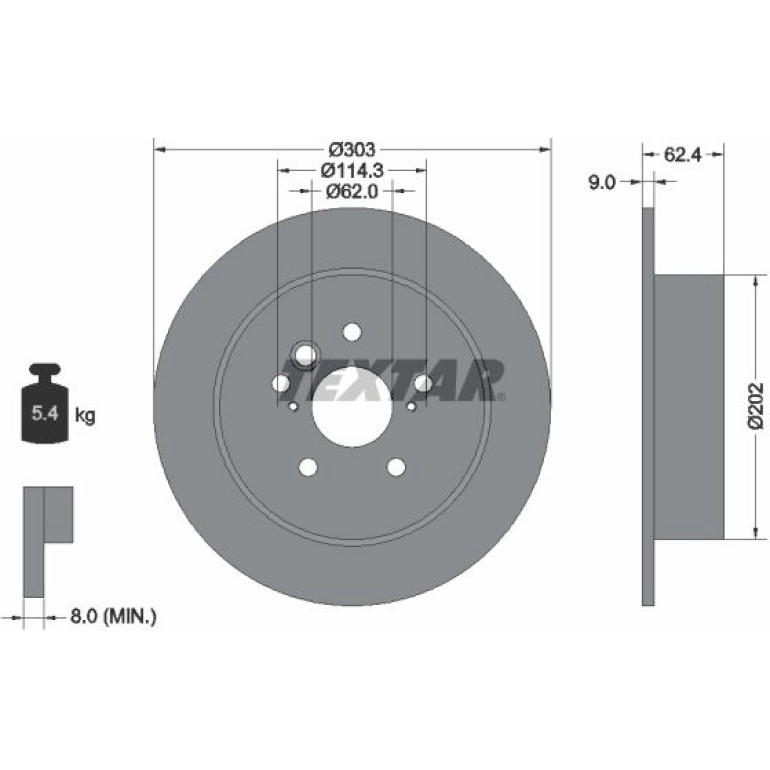 Bremsscheibe Toyota T. Rav-4 00 92144103