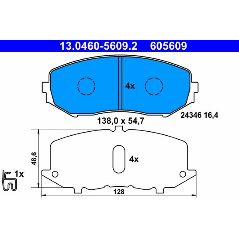 Bremsbelagsatz Suzuki P. Grand Vitara 1.6/2.0 05- Mit Sensor 13.0460-5609.2 Bremsbelagsatz Suzuki P. Grand Vitara 1.6/2.0 05- Mit Sensor 13.0460-5609.2