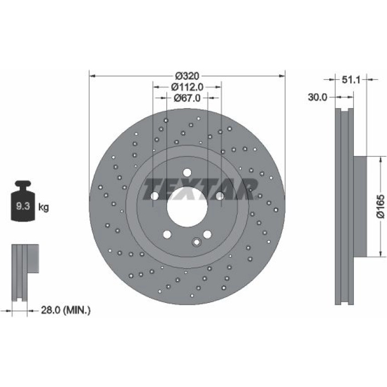 Bremsscheibe Db P. W176/W246/X156 11 92262105 Bremsscheibe Db P. W176/W246/X156 11 92262105