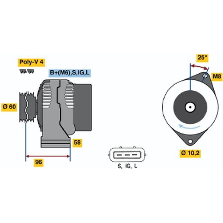 Lichtmaschine 0 986 040 461 Lichtmaschine 0 986 040 461