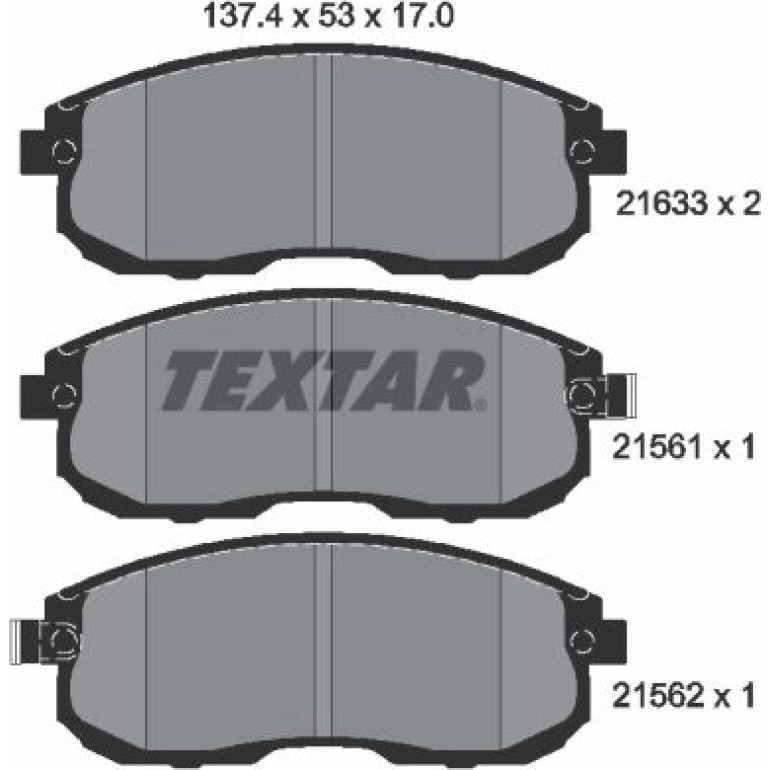 Bremsbelagsatz Nissan P. Maxima 2156101 Bremsbelagsatz Nissan P. Maxima 2156101