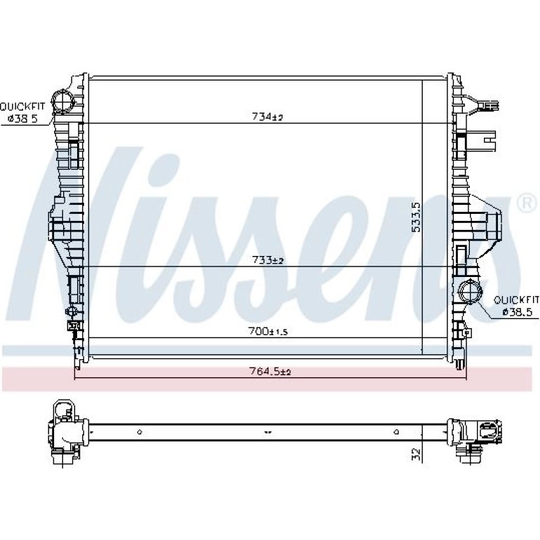 Wasserkühler PKW 65297 Wasserkühler PKW 65297