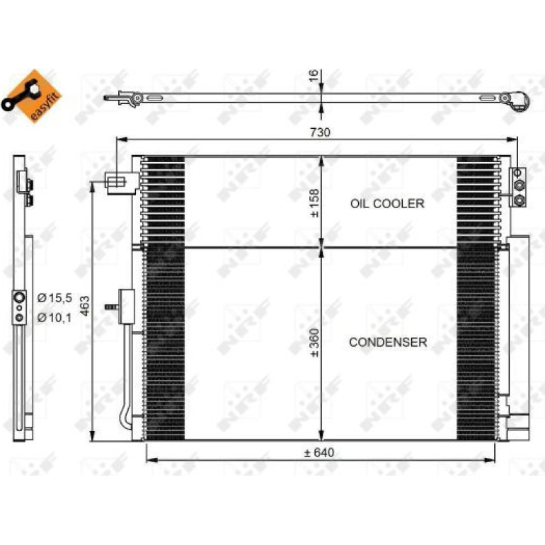 Kondensator, Klimaanlage 350038 Kondensator, Klimaanlage 350038