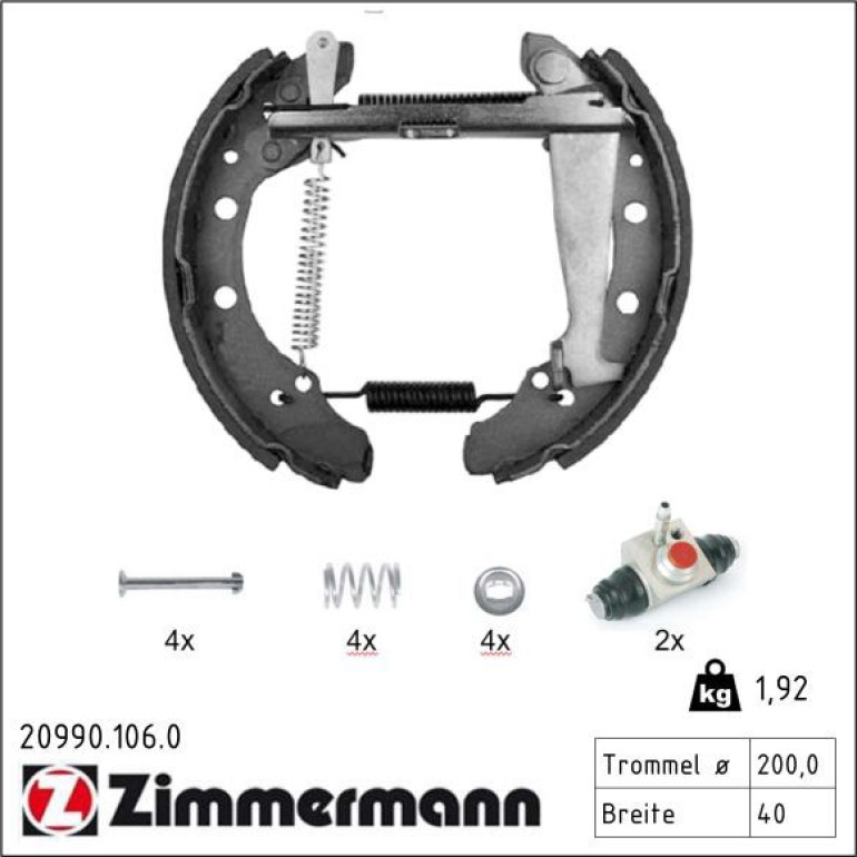 ZIMMERMANN Bremsbacken 20990.106.0 ZIMMERMANN Bremsbacken 20990.106.0