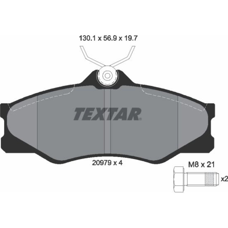 Bremsbelagsatz Vw P. T2 85-92 2097904 Bremsbelagsatz Vw P. T2 85-92 2097904