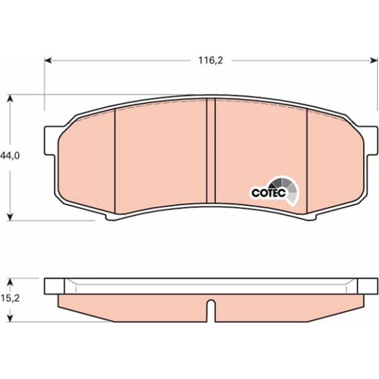 Bremsbelagsatz Toyota T. Landcruiser 03-/Pajero 03 GDB3464 Bremsbelagsatz Toyota T. Landcruiser 03-/Pajero 03 GDB3464