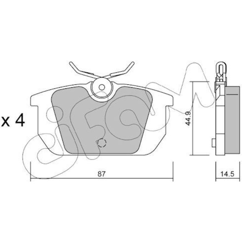 CIFAM Bremsbelagsatz, Scheibenbremse 822-064-0