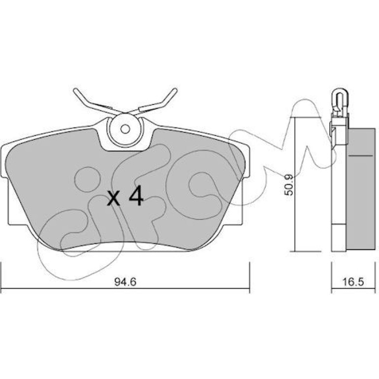 CIFAM Bremsbelagsatz, Scheibenbremse 822-346-0