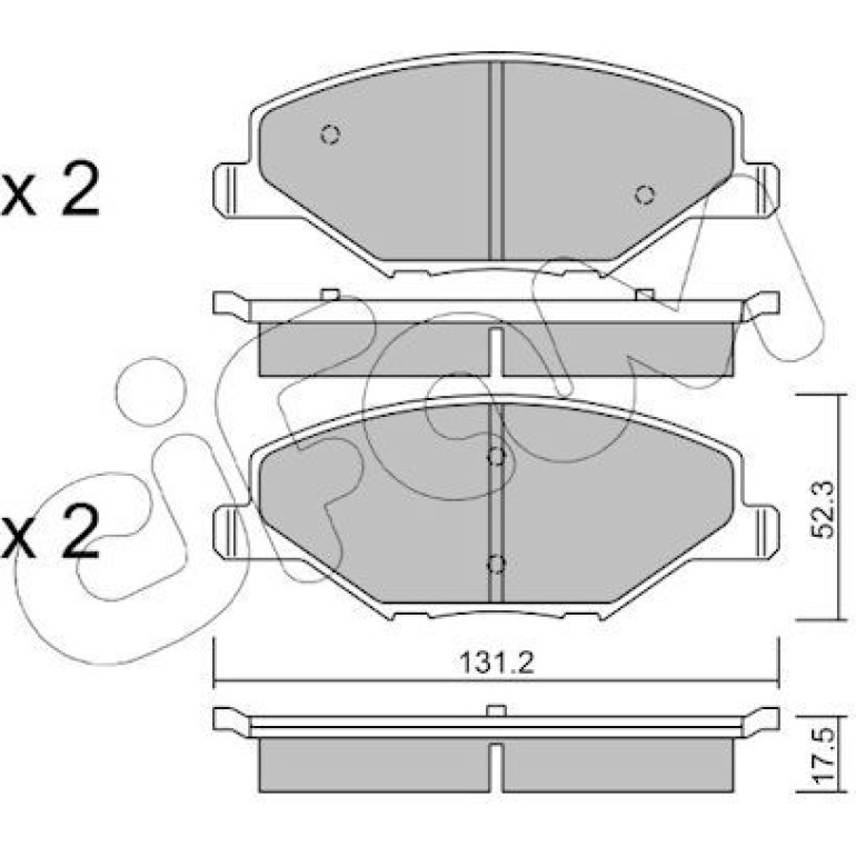 CIFAM Bremsbelagsatz, Scheibenbremse 822-1006-0