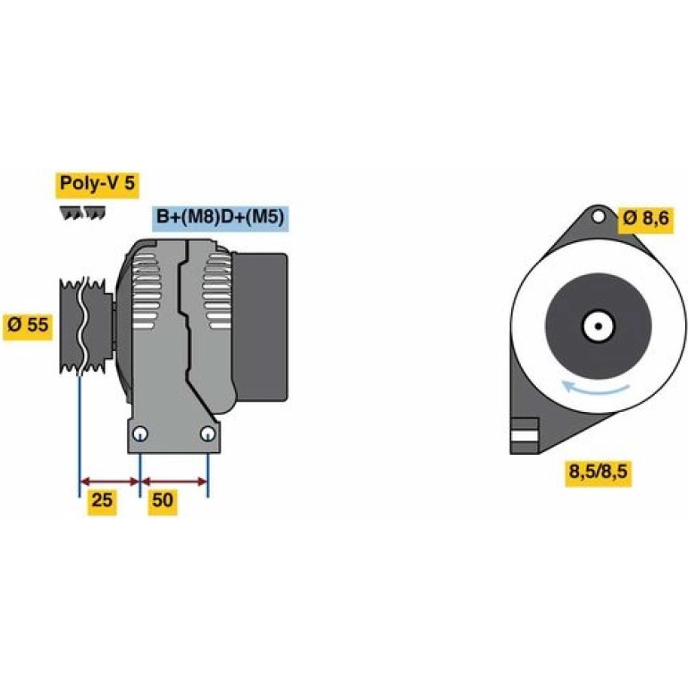 Lichtmaschine 0 986 049 540