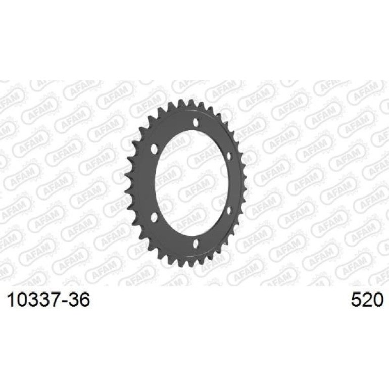 AFAM Kettenrad STAHL 36 Zähne 10337-36 AFAM Kettenrad STAHL 36 Zähne 10337-36