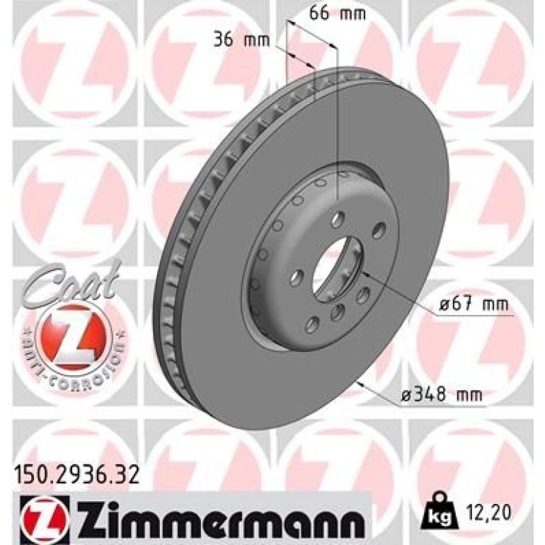 ZIMMERMANN Bremsscheibe 150.2936.32 ZIMMERMANN Bremsscheibe 150.2936.32