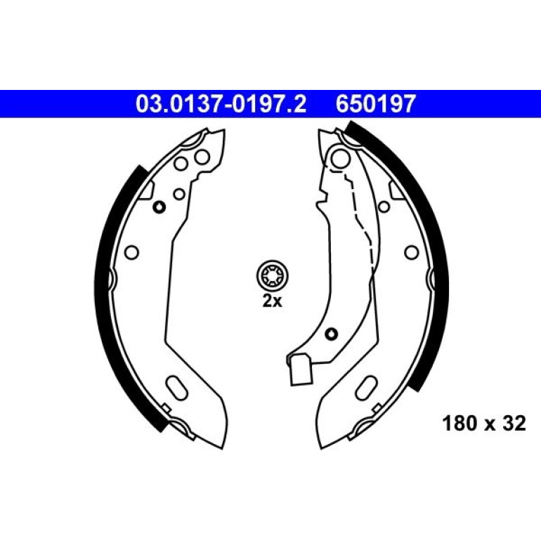 ATE Bremsbacken 03.0137-0197.2 ATE Bremsbacken 03.0137-0197.2