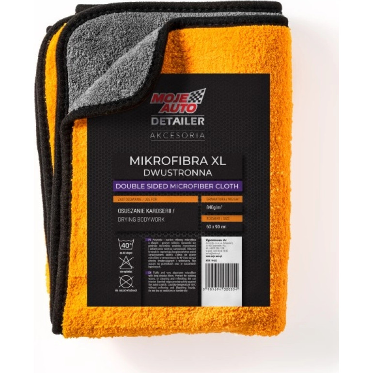Microfaser Trockentuch 840g 60x90cm Orange 19-633 Microfaser Trockentuch 840g 60x90cm Orange 19-633