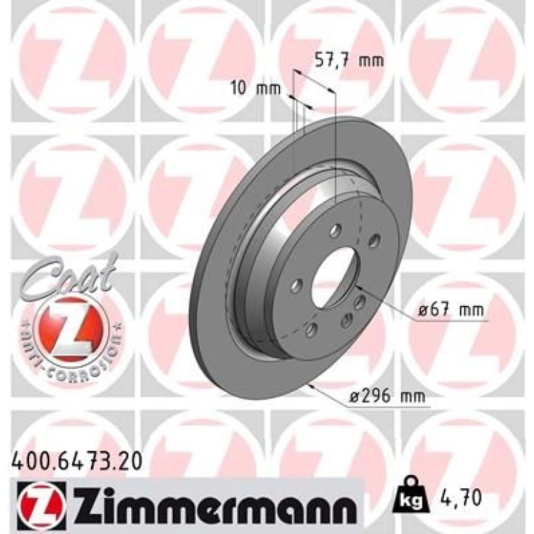 ZIMMERMANN Bremsscheibe 400.6473.20 ZIMMERMANN Bremsscheibe 400.6473.20