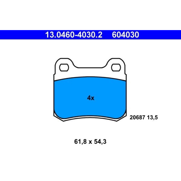 Bremsbelagsatz Db T. W201 82-93 13.0460-4030.2 Bremsbelagsatz Db T. W201 82-93 13.0460-4030.2