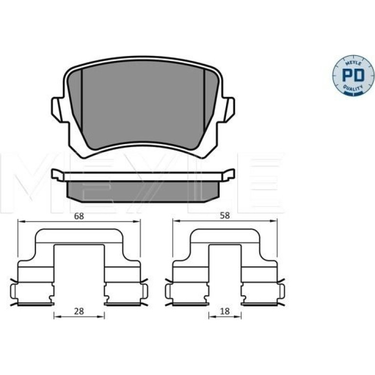 Bremsbelagsatz Vw T. Passat 05-/Tiguan 07-/Sharan 10 025 244 8317/PD Bremsbelagsatz Vw T. Passat 05-/Tiguan 07-/Sharan 10 025 244 8317/PD