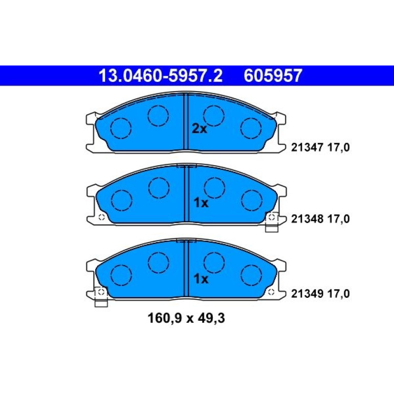ATE Bremsbeläge 13.0460-5957.2 ATE Bremsbeläge 13.0460-5957.2