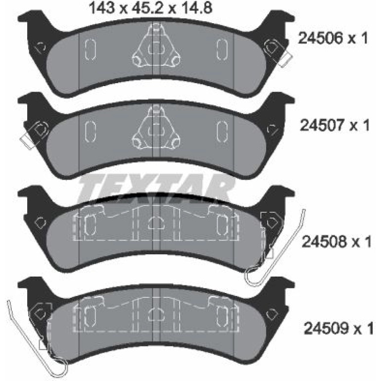 Bremsbelagsatz Jeep T. Grand Cherokee -99 2450601 Bremsbelagsatz Jeep T. Grand Cherokee -99 2450601