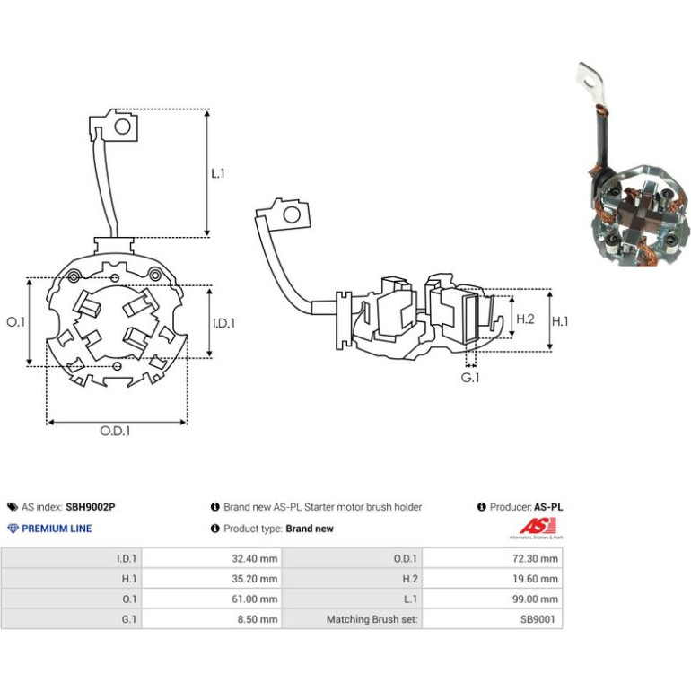 HALTER, KOHLEBÜRSTEN SBH9002P HALTER, KOHLEBÜRSTEN SBH9002P