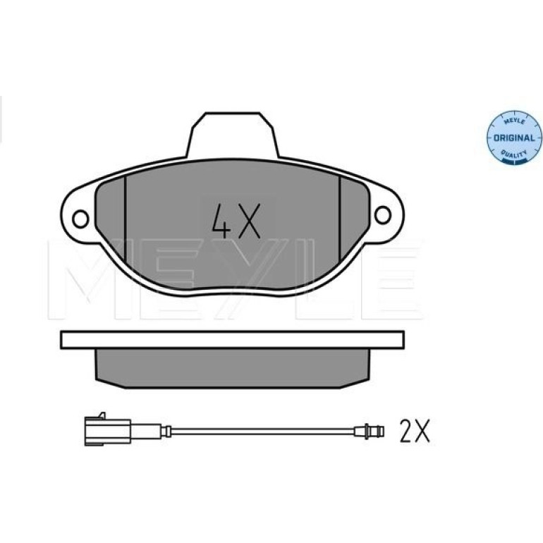 MEYLE Bremsbelagsatz Fiat 500 1.2 07 025 214 3616 MEYLE Bremsbelagsatz Fiat 500 1.2 07 025 214 3616