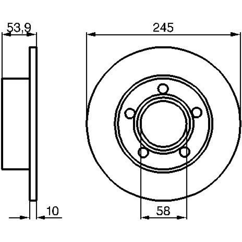 Bremsscheibe HA 0 986 478 461 Bremsscheibe HA 0 986 478 461