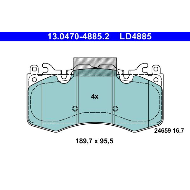 ATE Bremsbelagsatz, Scheibenbremse 13.0470-4885.2 ATE Bremsbelagsatz, Scheibenbremse 13.0470-4885.2