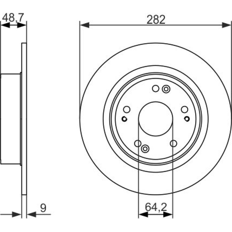 Bremsscheibe HA 0 986 479 738 Bremsscheibe HA 0 986 479 738