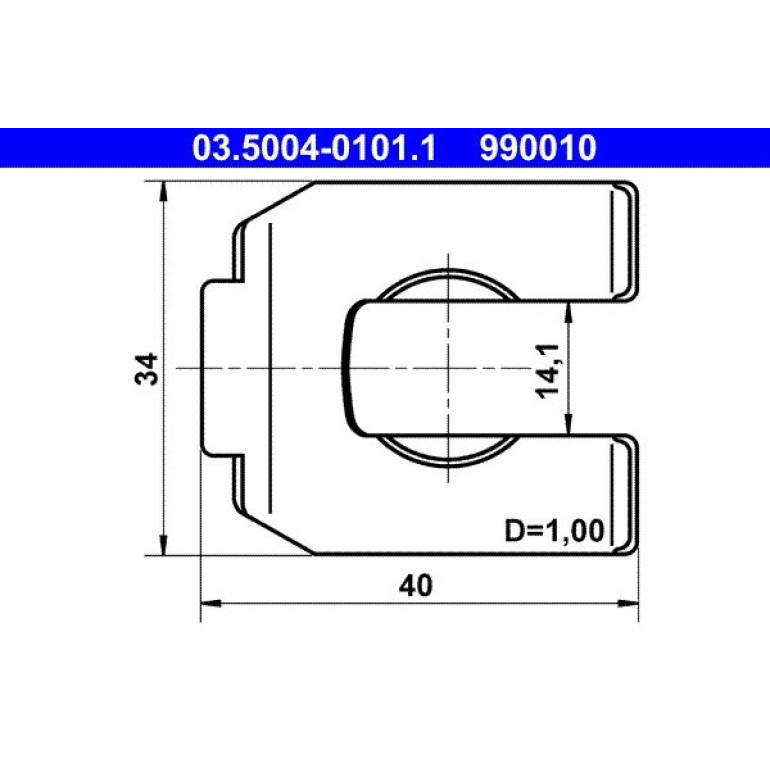 Halter, Bremsschlauch 03.5004-0101.1