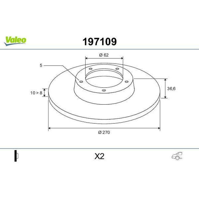VALEO Bremsscheibe 197109