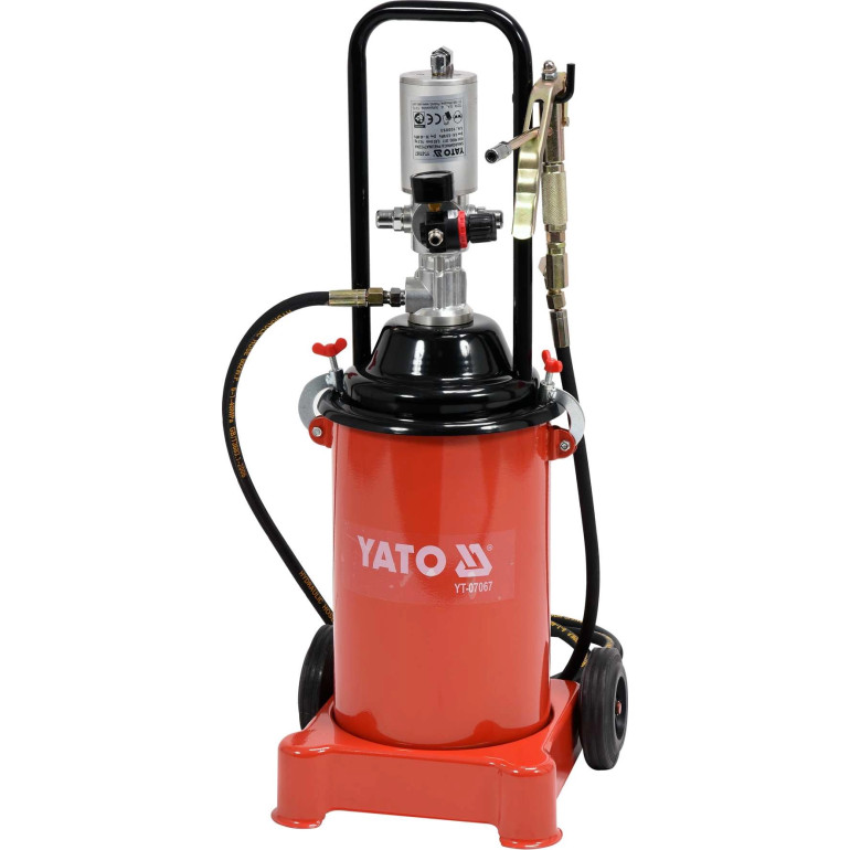 Druckluft Fettpresse 12L 6-8 Bar 0,85L/Min Ausgang 300-400Bar YT-07067 Druckluft Fettpresse 12L 6-8 Bar 0,85L/Min Ausgang 300-400Bar YT-07067