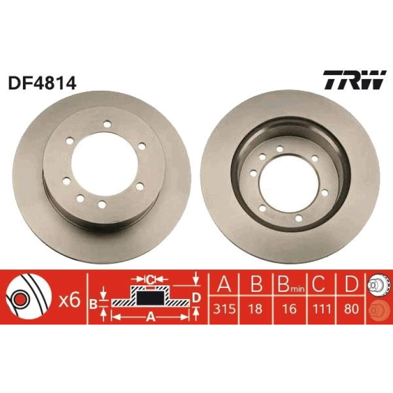 Bremsscheibe Nissan T. Patrol 88 DF4814 Bremsscheibe Nissan T. Patrol 88 DF4814
