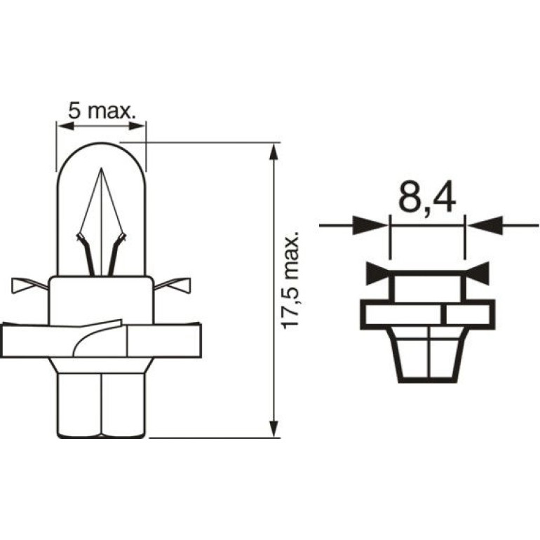 12V 1,5W PURE LIGHT BX8,4d 1987302255 12V 1,5W PURE LIGHT BX8,4d 1987302255