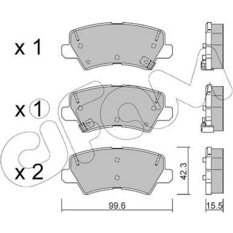 CIFAM Bremsbelagsatz, Scheibenbremse 822-1166-0 CIFAM Bremsbelagsatz, Scheibenbremse 822-1166-0