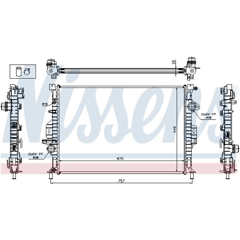 Wasserkühler PKW 65615A