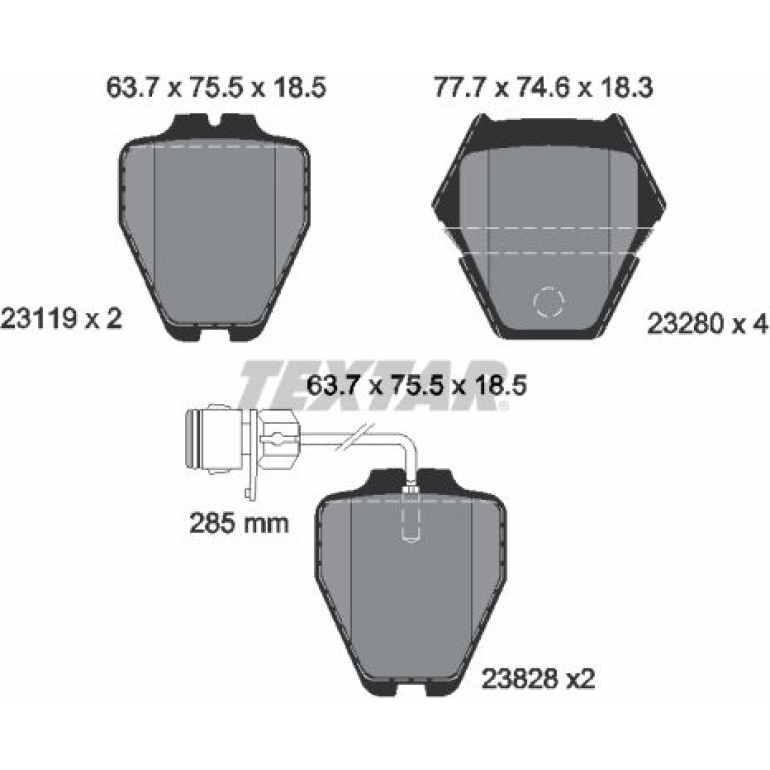 Bremsbelagsatz Vw S. A8 (8St) 2311901 Bremsbelagsatz Vw S. A8 (8St) 2311901