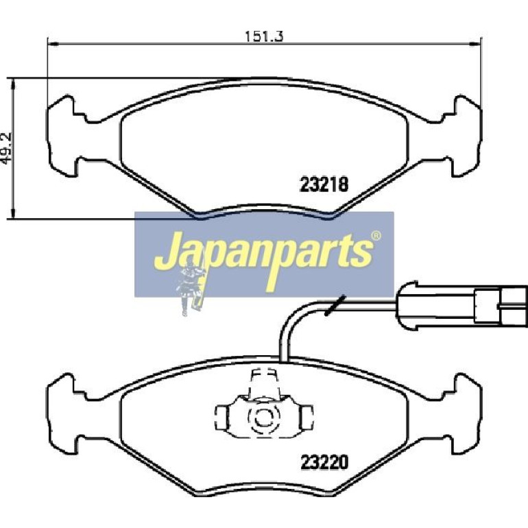Japanparts Bremsbeläge PA-0225AF Japanparts Bremsbeläge PA-0225AF