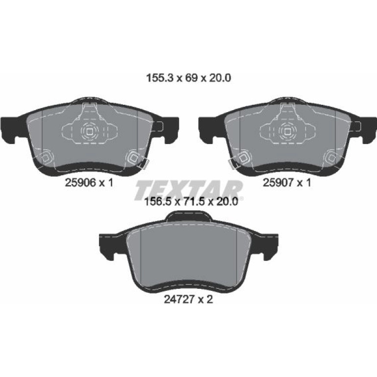 Bremsbelagsatz Fiat P. 500L 1.4/1.6D 13 2590601 Bremsbelagsatz Fiat P. 500L 1.4/1.6D 13 2590601