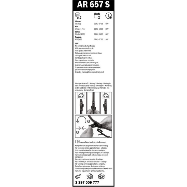 Bosch Scheibenwischer Aerotwin AR657S BOSCH AeroTwin 650/650 3397009777 Bosch Scheibenwischer Aerotwin AR657S BOSCH AeroTwin 650/650 3397009777