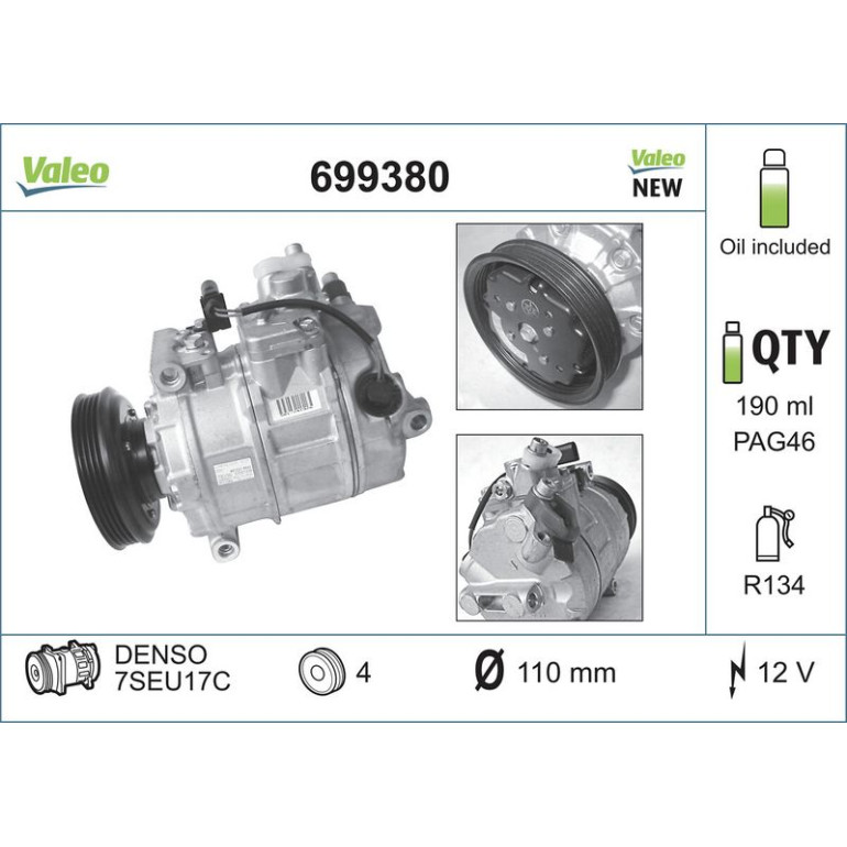 Kompressor, Klimaanlage 699380 Kompressor, Klimaanlage 699380