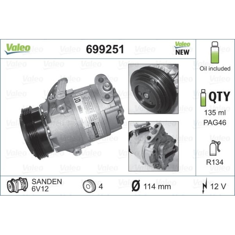 VALEO Kompressor 699251 VALEO Kompressor 699251