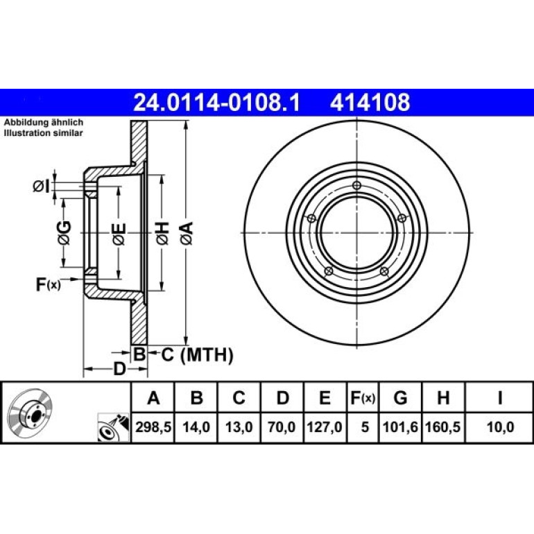 Bremsscheibe Land Rover P. Defender 2.2-2.5D 4X4 90-16 24.0114-0108.1 Bremsscheibe Land Rover P. Defender 2.2-2.5D 4X4 90-16 24.0114-0108.1